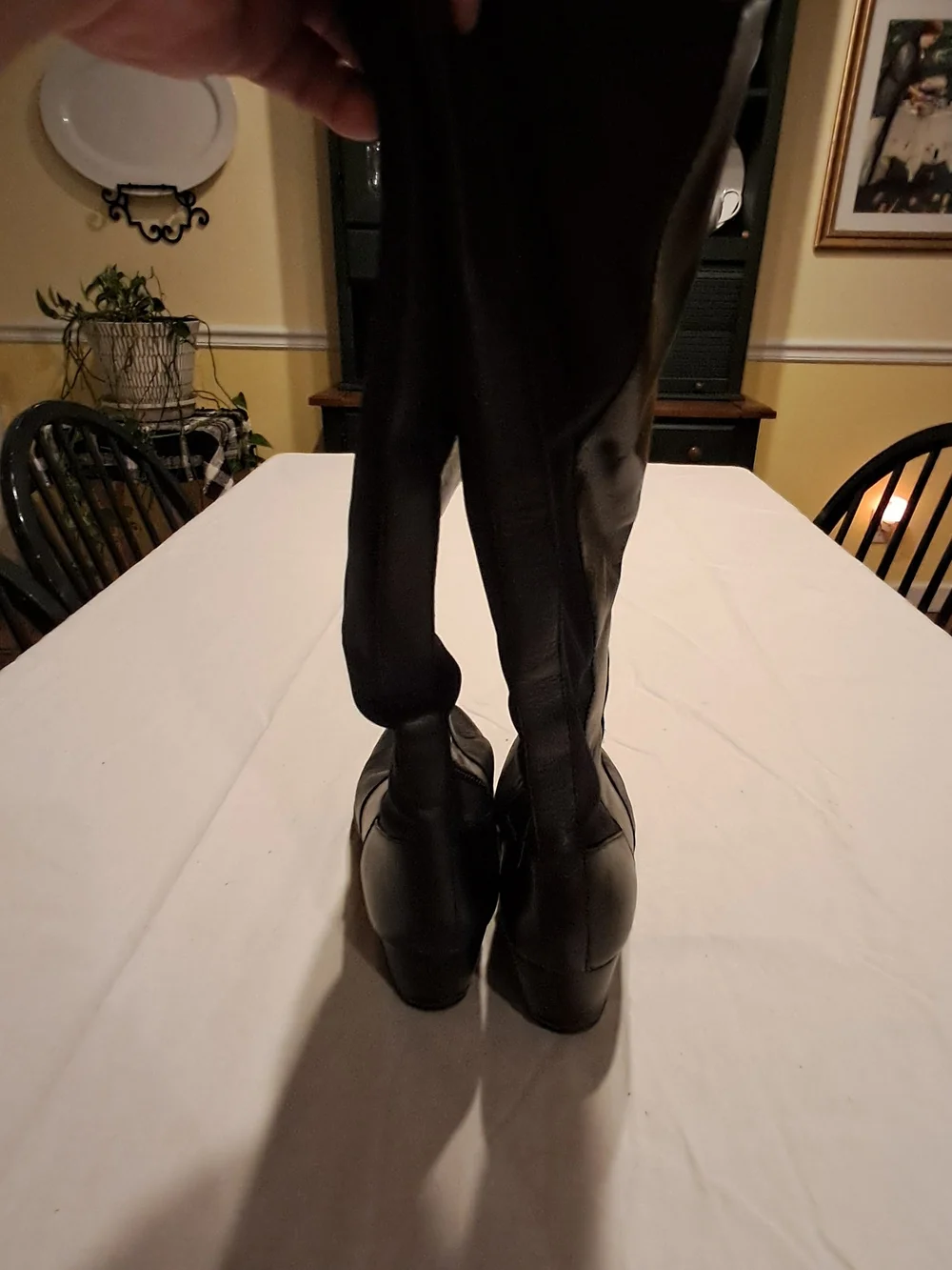 Clarks Women's Black Knee-High Wedge Boots Size 8M‎